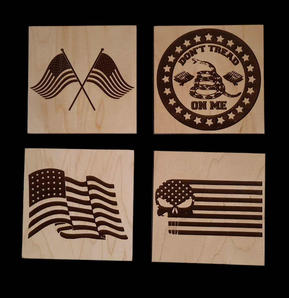 Wood Coaster Set #2 - (4 Coasters)