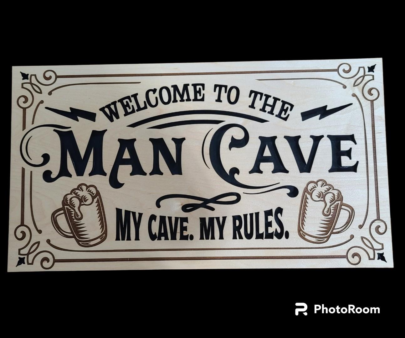 Welcome to the Man Cave (No Frame 10.5" x 19")